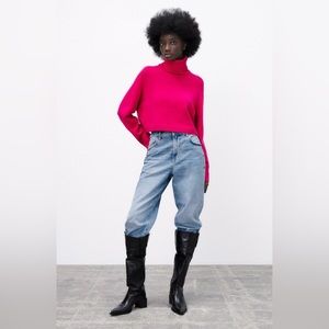 Zara cropped turtle neck sweater